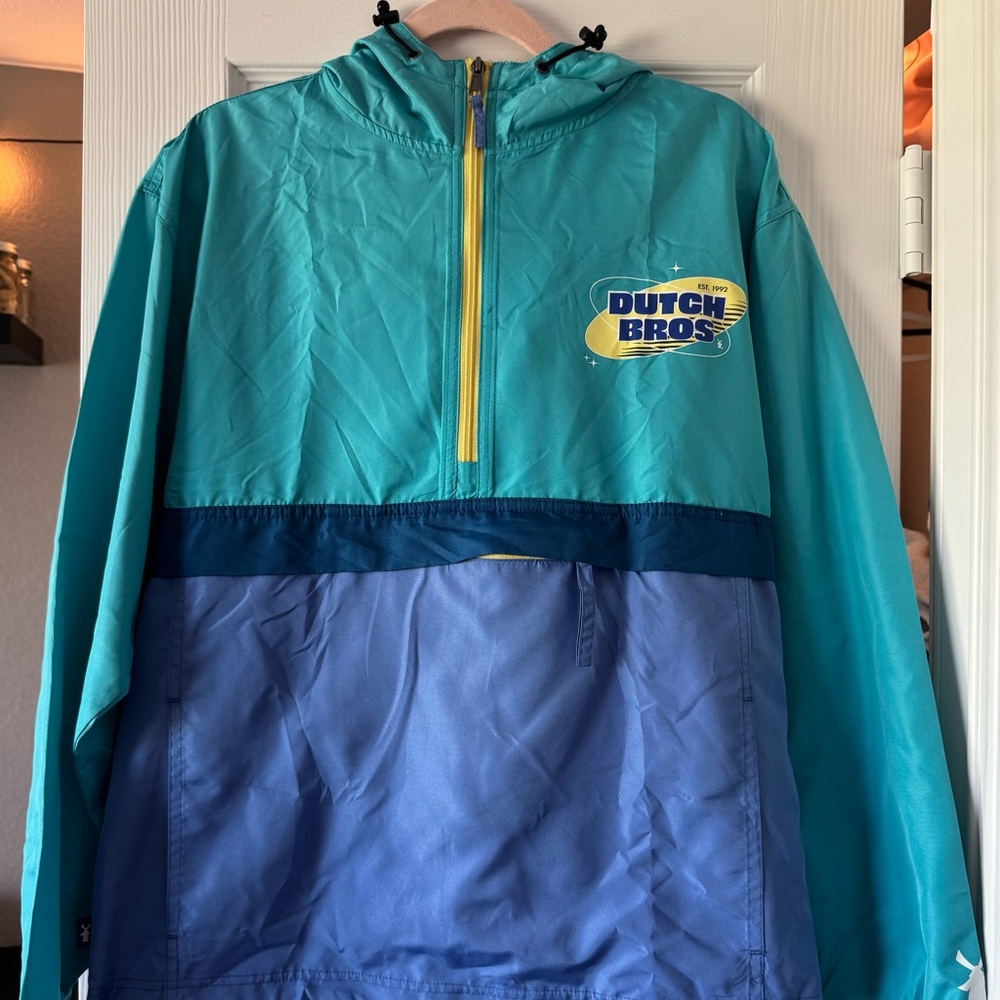Dutch Bros Teal and Navy Jacket